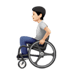 🧑🏻‍🦽 person in manual wheelchair: light skin tone display on Apple